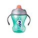 Tommee Tippee Trainer Sippee Cup, 7m+, 8oz, Pack of 3 Non-Spill Trainer Cups for Toddlers, Blue, with Bite-Resistant Spout and Easy-Hold Handles, Travel Friendly and BPA Free