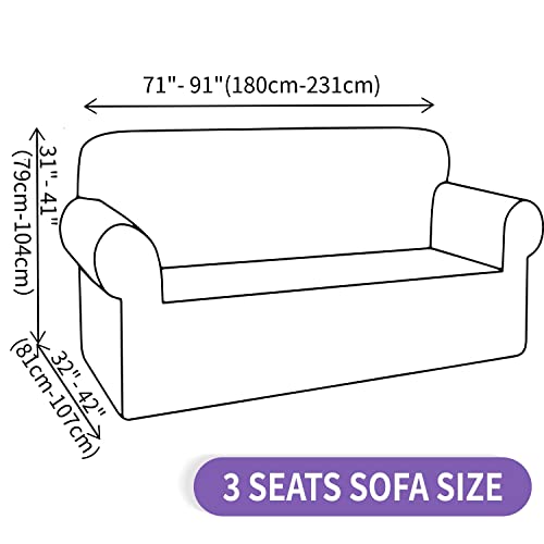 Znsayotx Super Stretch Couch Cover Universal Sofa Covers For Living Room Dogs Pet Friendly Furniture Protector Fitted Spandex Sofa Slipcovers With Anti Slip Foam Sticks (Dark Grey, Sofa) #TOP3