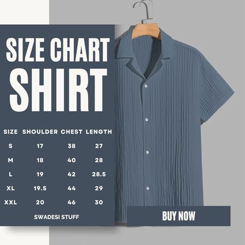 Image of Men's Relaxed Fit Striped Short Sleeve Button-Down Casual Shirt