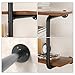 ITEFDTUTNE Industrial Wall Mount Iron Pipe Shelf - 4 Shelves Shelving Bracket (No Plank) DIY Open Bookshelf Ceiling Hung Shelf for Office Room Kitchen, Black Vintage Retro