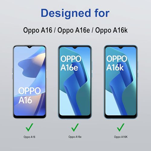 Image of ZAP CASE HD Plus Tempered Glass Screen Protector Compatible for Oppo A16 (Black) Edge to Edge Coverage with Easy Installation Kit