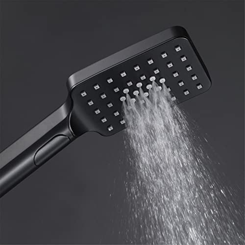 Pomme de douche avec ordinateur de poche carré résolvant le manque de pression eau - 7