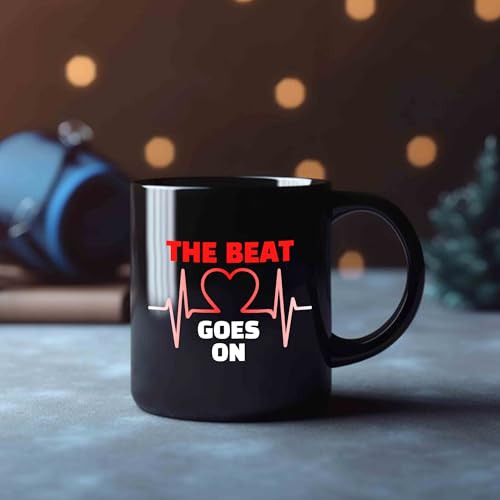 Taza de cerámica negra 11 oz apta microondas miniatura 6