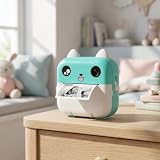 Câmera Infantil Digital Instantânea Com Impressão Térmica Full Hd Tela 2 Polegadas Foto Vídeo Jogos Educativos Zoom 5x Recarregável Portátil Para Crianças Diversão Criativa Segura (AZUL)