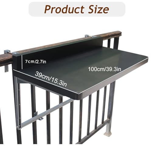 Mesa de barandilla para balcón ajustable y plegable para ganar espacio en el patio 3