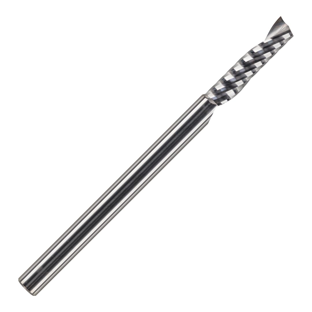 Rennie Tools - 8mm Cutting Diameter x 35mm Flute x 8mm Shank Single Flute (O Flute) Solid Carbide Up Cut Spiral Router Cutter Bit For ACM Aluminum Acrylic PVC MDF Plastic Endmill/End Mill โ image 1