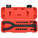Acymner Variable Pin Spanner Wrench | 15PCS Adjustable Cylinder Spanner Wrench Set,1/2' Drive Ratchet Fan Clutch Pully Holder Wrench Tool Kit for Cars, Motorcycles