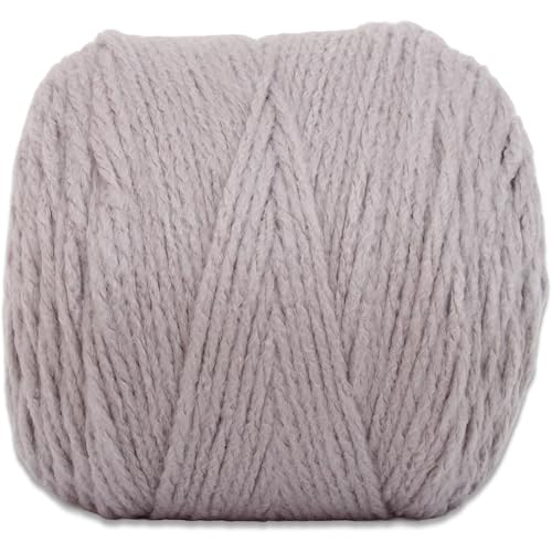 Image of ThreadArt Chunky Yarn Cake for Crochet #6, 300g /316 Yds, Dove Grey 19 | Soft super bulky #6 acrylic yarn cake for blankets, scarves, hats, crochet and knitting. Big 300g cake is machine washable.