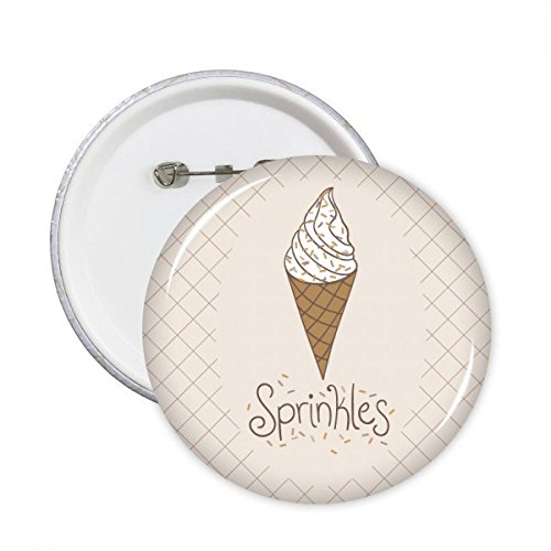 Badge bouton pour customiser un vêtement Broches rondes glace chocolat
