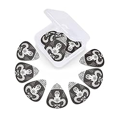 Lot de 12 médiators de guitare en forme de tête de mort – Noir – Pour guitare électrique et basse – Cadeau idéal pour les amateurs de guitare acoustique – Avec boîte - Les Beatles, Paul McCartney, John Lennon, RIngo Starr, George Harrison Lot de 12 médiators de guitare en forme de tête de mort - Noir - Pour guitare électrique et basse - Cadeau idéal pour les amateurs de guitare acoustique - Avec boîte – Image 3