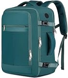 EZUOLA Carry On Backpack, 25l Travel Backpack for Women Flight Approved,Underseat Personal Item Travel Bag With Shoe Compartment, Laptop Backpack for Weekend Business College,Gifts,Green
