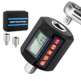 Digital Torque Adapter, 1/2" with 1/4" & 3/8" Adapters, 10.2-340Nm, 4 Torque Units Backlit Display 2 Modes Perfect for Automotive Bike Bicycle Motorcycle DIY & Home Repairs