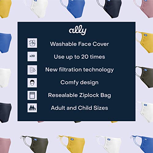 Choose Ally Face Covering - Reusable and Washable - Adults And Kids Sizes - 100% Cotton With Nanofiber Filter - Adults, Blush Pink - Image 4