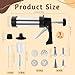 Tiaforza Stainless Steel Cookies Press Set, Churro Maker Machine, Cookie Press Gun Kit with 13 Cookie Discs, 8 Piping Tips and 2 Clean Brushes for DIY Biscuit/Cake Maker and Decorating Baking Supplies