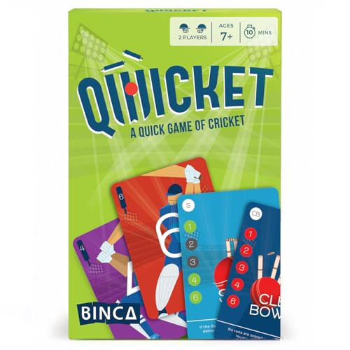 Qwicket Cricket Card Game – Fast & Fun Indoor Cricket Game for Ki...