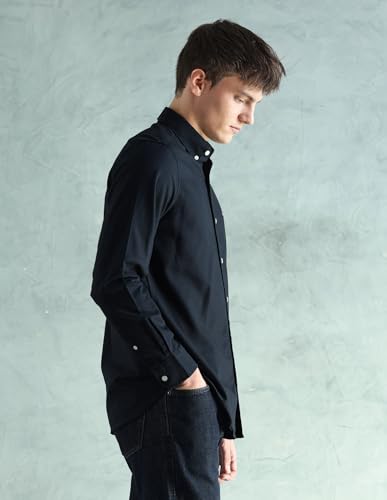 Image of Arrow Sport Solid Slim Fit Cotton Shirt for Men - Full Sleeve Mens Casual Shirts