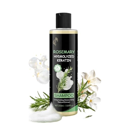 Rosemary Shampoo for Hair Growth,Rosemary Shampoo with Hydrolyzed Keratin | Hydrating Nourishing Damaged Hair,Soft and Fluffy—Volumizing Hair Care for Thinning Hair,Women & Men7.03 Fl.Oz