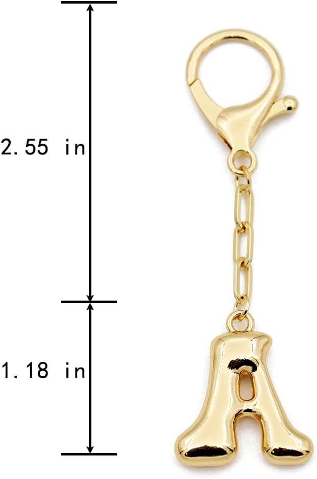 TTYY Initial Keychain For Women Handbag Charms Backpack Car Keyring for Sister Besties Mom Gold Letter Keychain - Image 6