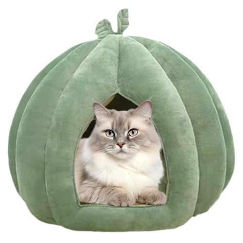 Niche en forme de citrouille pour chat lit chaud et confortable petits animaux