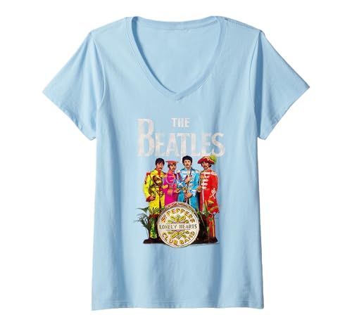 Image of Womens The Beatles - Sgt. Peppers V-Neck T-Shirt