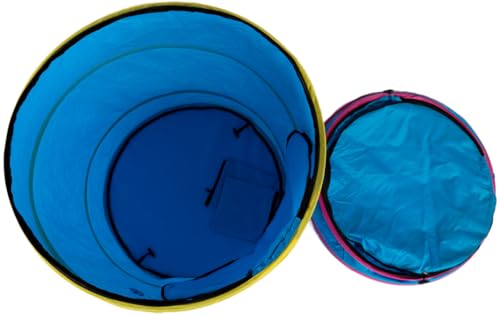 Callieway Hoopers Agility Barrel – Tonne/Fass für Hundetraining (Doppelpack, Blau) | Leicht, stabil & beschwerbar | Inkl. Transporttasche | Agility Parcours für Hunde | Blau