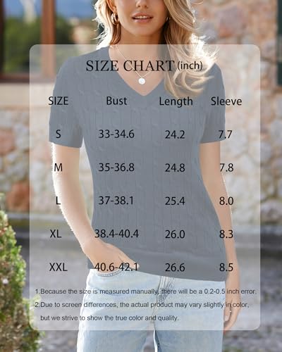 Image of Arach&Cloz Women's Wool Blend Spring Summer Lightweight Business Casual Sweater Tops 2026