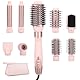 Sonew 9-in-1 Multi Hairstyler & Airstyler, 110.000 U/min Ionen-Haarstyler mit Föhn, 32-mm-Automatik-Lockenwalze, 68-mm/48-mm-Ovale-Warmluftbürste, 32-mm/25-mm-Rund-Warmluftbürste, Glättbürste