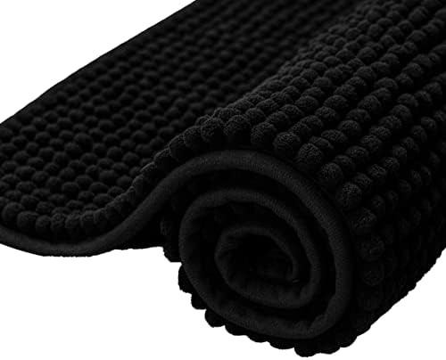 subrtex Chenille Bath Mats for Bathroom Extra Soft and Water Absorbent Non Slip Bath Rug Perfect Plush Carpet Mats for Tub, Shower (40×60cm, White)