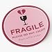 Fragile Label 2â€ Round Broken Heart, Do Not Crush Sticker for Shipping Packaging (2 Inch Round)