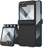 STORMTAL for Samsung Galaxy Z Flip 6 Case, Hinge Protection, Built-in Screen Protector, Wireless Charging, Slim Rugged Phone Protective Case for Galaxy Z Flip 6 Black