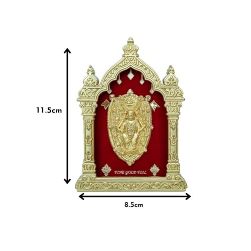 Image of EKA Temple Series Kateel Table Top Premium Gold Foil Artwork with Metal Stand | Sacred Temple-Inspired Spiritual Decor for Home, Office & Pooja Space | Auspicious Gift