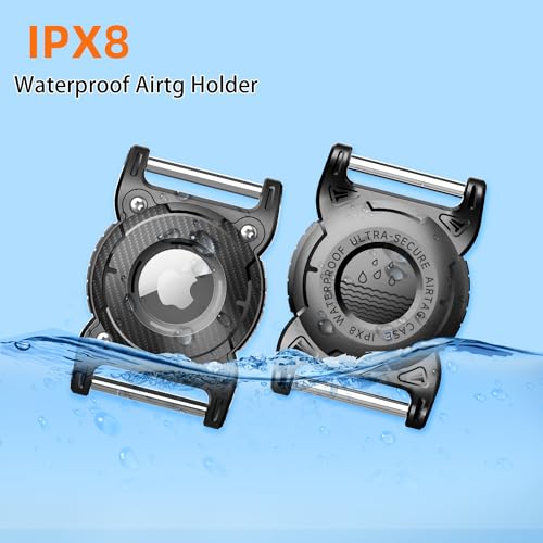 Compatible with Airtag Dog Collar Holder, 2 Pack Airtag Holder for Dog Collar with Removable Metal Loop Sturdy TPU - Image 3