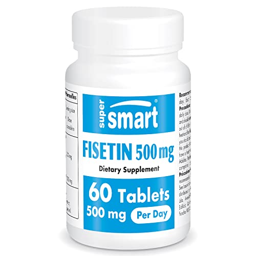 Supersmart - Fisetin 500 mg - Rhus Succedanea Extrakt - Leistungsstarkes & 100% natürliches senolytisches Nahrungsergänzungsmittel | Nicht GVO & Glutenfrei - 60 vegetarische Kapseln Cover