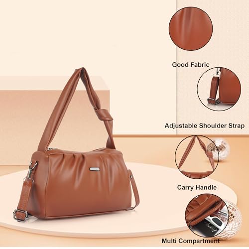 Image of Synthetic Leather Casual Top Handle Handheld Crossbody Travel Side Sling Bag For Women