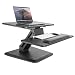 Mount-It! Sit Stand Desk Converter, Ergonomic Height Adjustable Tabletop Standing Desk, Gas Spring Monitor Riser MI-7916, Black Stand,