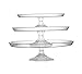 Adorn Home Essentials| Platter Pleasers Plastic Cupcake/Cake Stand| 3 Piece set (Clear)