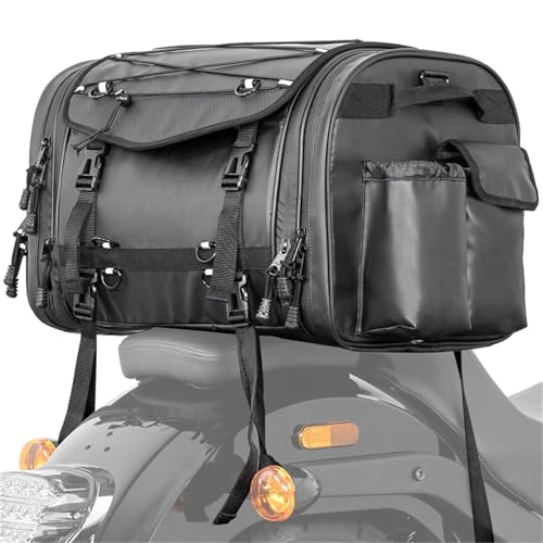 Bolsas traseras de moto de alta capacidad en PVC impermeable para viajes largos