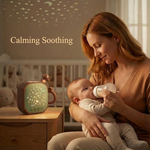 Image of White Noise Sound Machine Baby with Star Projector | Portable Sleep Aid Lullaby Music for Baby Sleeping | Soothing Sound Machine for Nursery, Car Travel, Bedroom Crib, Kids Gifts (Puppy)