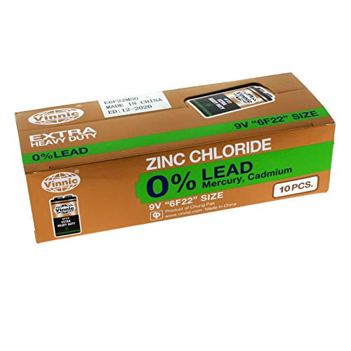 480Pc Vinnic 9V Extra Heavy Duty Battery Replaces 1604D 6F22 Eveready 1222 #TOP3