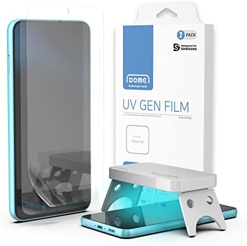 DOME GLASS Whitestone UV GEN Film Screen Protector for Samsung Galaxy S23 Hard Coated Film Screen Protector with UV light for Samsung Galaxy S23