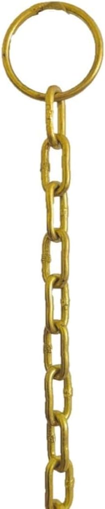 Generic RK_ENTERPRISES Iron Chain with Brass Finish for Hanging Bell Diya with hook (Length of 1 Meter, Gold) (3 Feet) Pack of 2