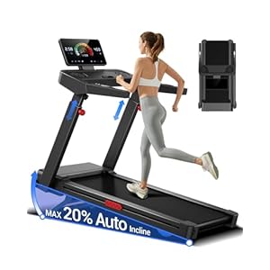 LONTEK Treadmill with Auto 20% Incline, Treadmills for Home, Portable Treadmill with 400lb Capacity Weight, 3.5HP Quiet Running Machine with Adjustable Handle Height, 42.5″× 16.2″ Widen Running Area