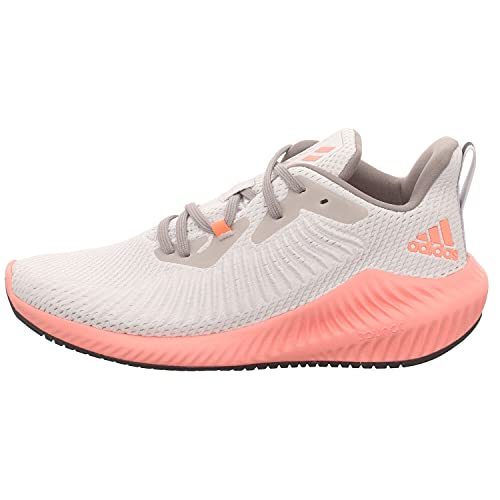 Image of adidas Alphabounce 3 W, Women's Running Shoe, GRAY DASH / GLORY PINK / SIGNAL CORAL, 5 UK (38 EU)