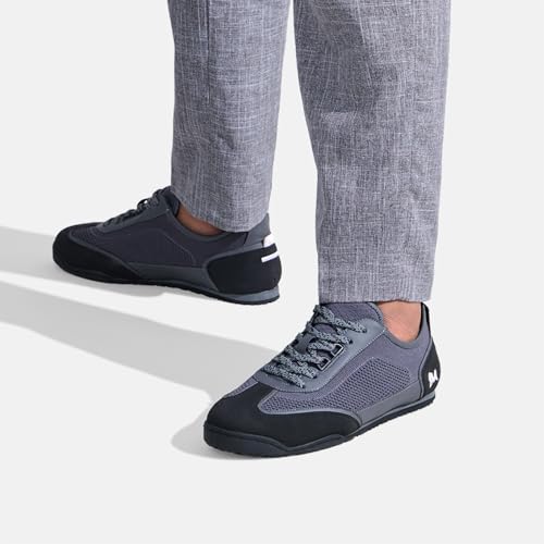 Image of Neeman's The Urban Knits Sneakers for Men | Retro-Inspired Style with Breathable Knit Upper, Cushioned Insole & Natural Rubber Sole for All-Day Comfort