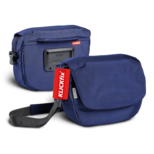 Borgen Lenkertasche Fahrrad KLICKfix, blau, 5 L, 2in1 Tragetasche...