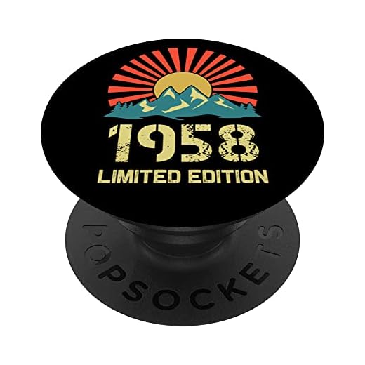 Born In 1958 Edición limitada 1958 cumpleaños Popsockets 1958 PopSockets PopGrip Intercambiable