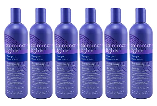 Clairol Shimmer Lights Shampoo (Blonde & Silver) 16 Ounce (473ml) (6 Pack)