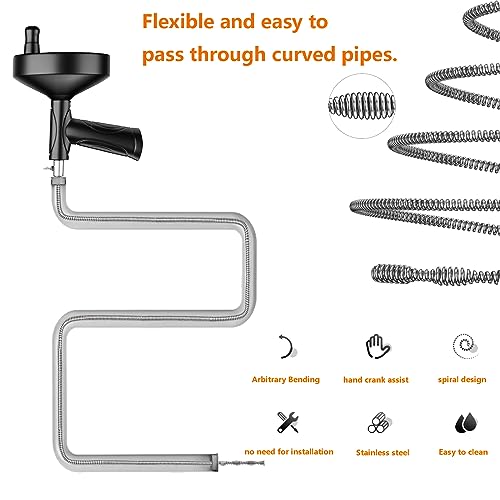 Pdhtc JJJ-3M Drain Auger,10Ft Snake Drain Clog Remover Tool thumb #2