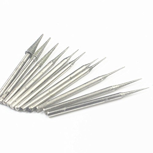 Juego de fresas de diamante 2.35mm para herramientas rotativas miniatura 1
