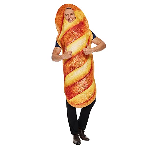 EraSpooky Disfraz unisex de pan para adultos, disfraz de fiesta de Halloween